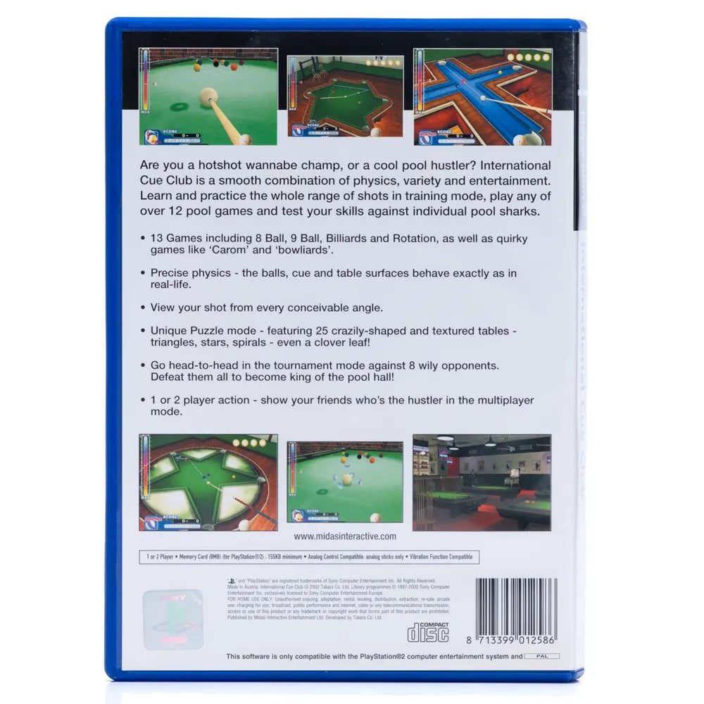 International Cue Club - PS2 spill