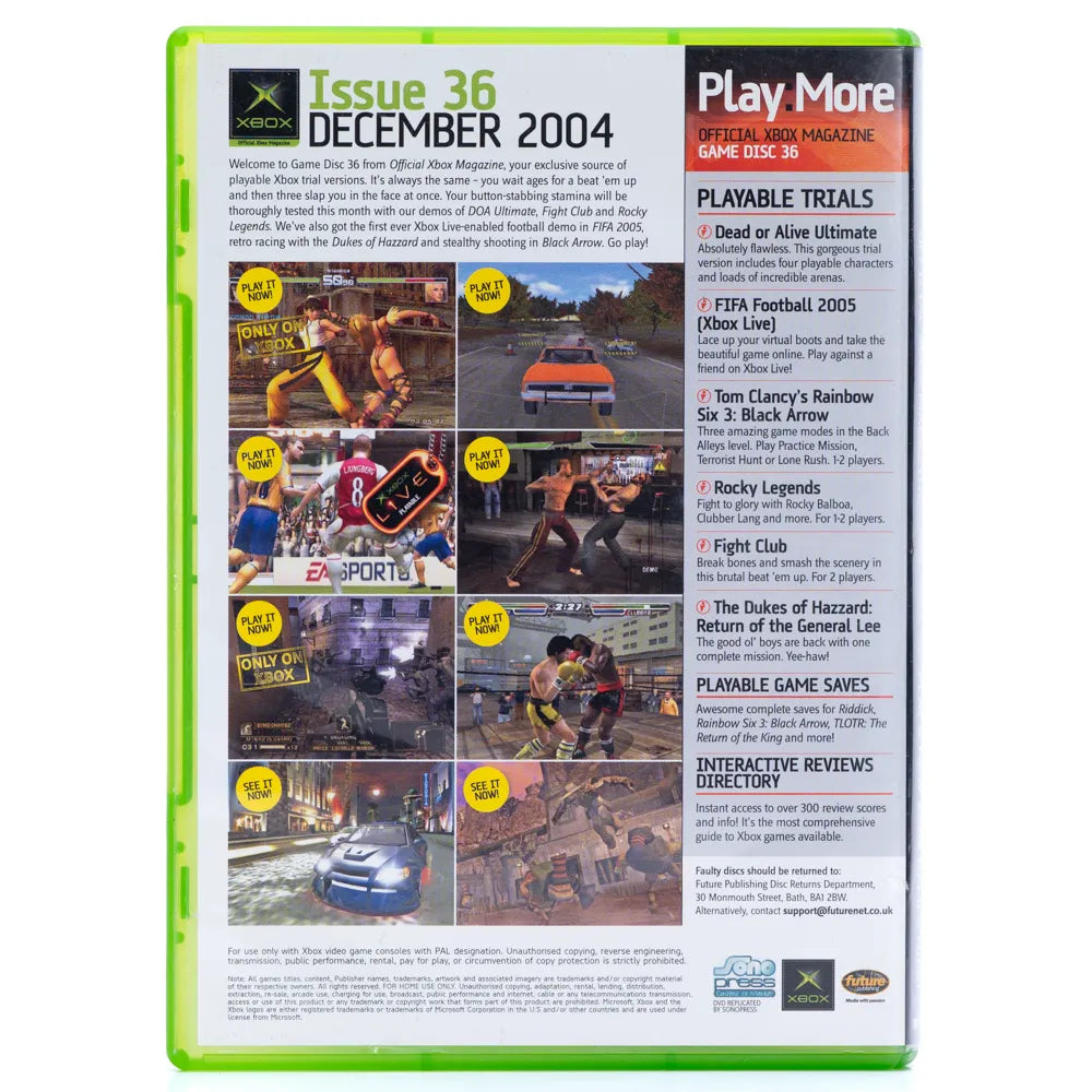 Official Xbox Magazine Game Disc 36 - Xbox spill - Retrospillkongen