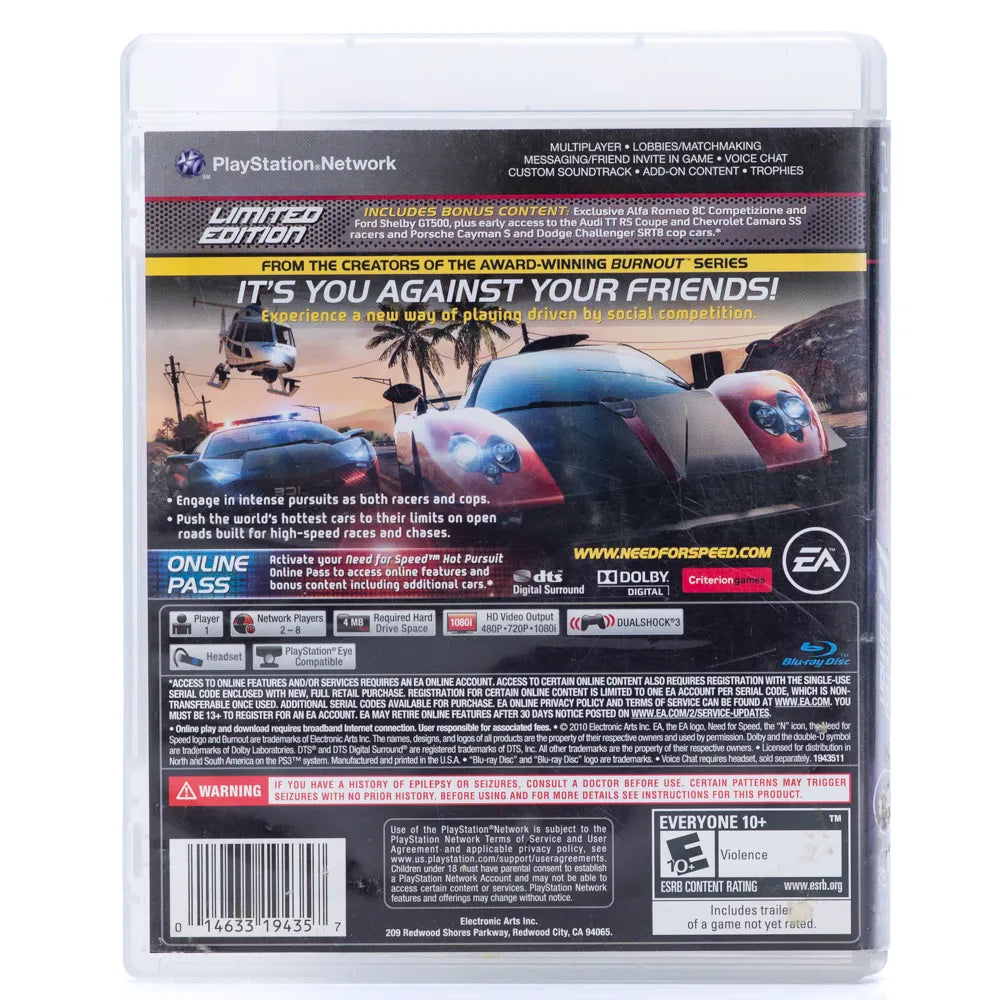 Need for Speed: Hot Pursuit - PS3 spill - Retrospillkongen
