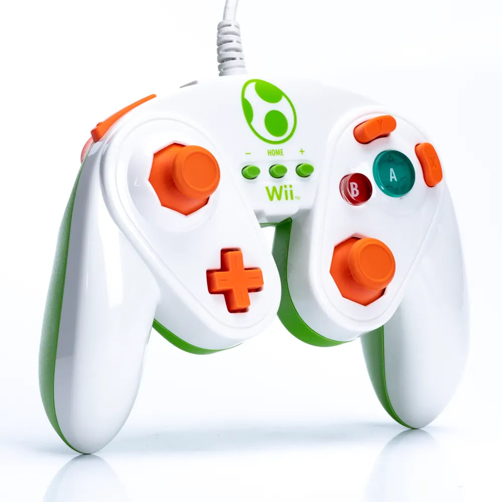 PDP Hvit Yoshi Kontroller for Nintendo Wii og WiiU - Retrospillkongen