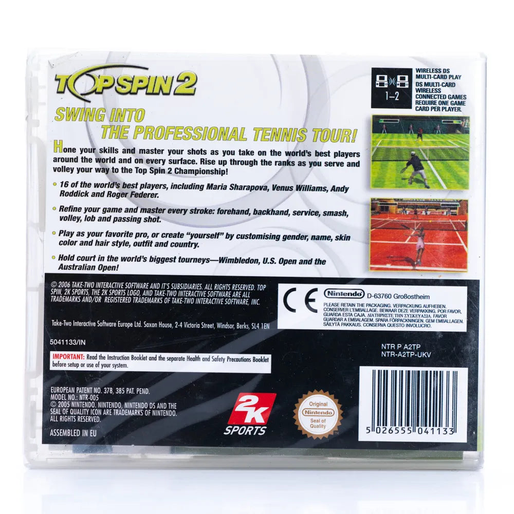 Top Spin 2 (forseglet) - Nintendo DS spill - Retrospillkongen