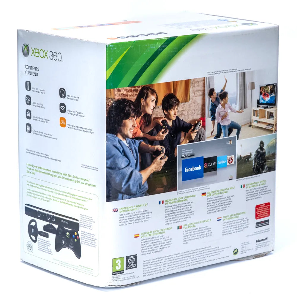 Microsoft Xbox 360 250 GB Konsoll i Eske (Matt svart) - Retrospillkongen