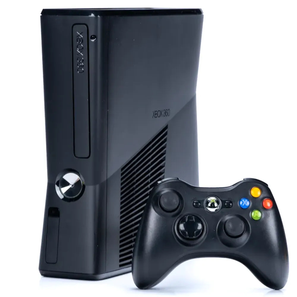 Microsoft Xbox 360 Slim 4-500GB Konsoll Pakke (Matt svart) - Retrospillkongen