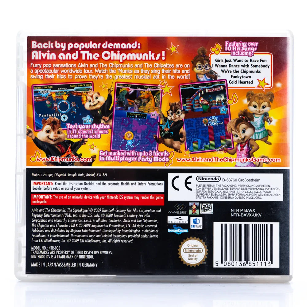 Alvin and the Chipmunks: The Squeakquel - Nintendo DS spill - Retrospillkongen