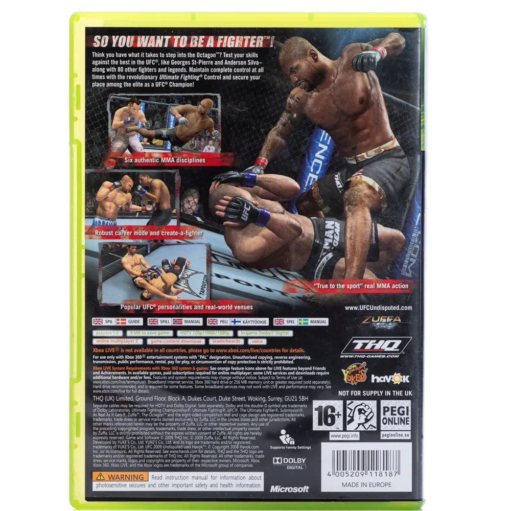 UFC Undisputed 2009 - Xbox 360 Spill - Retrospillkongen