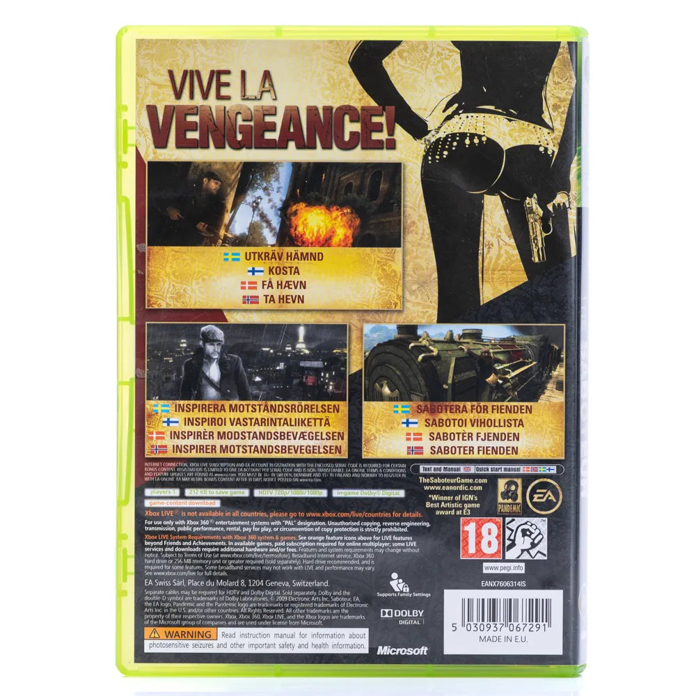 The Saboteur - Xbox 360 spill - Retrospillkongen