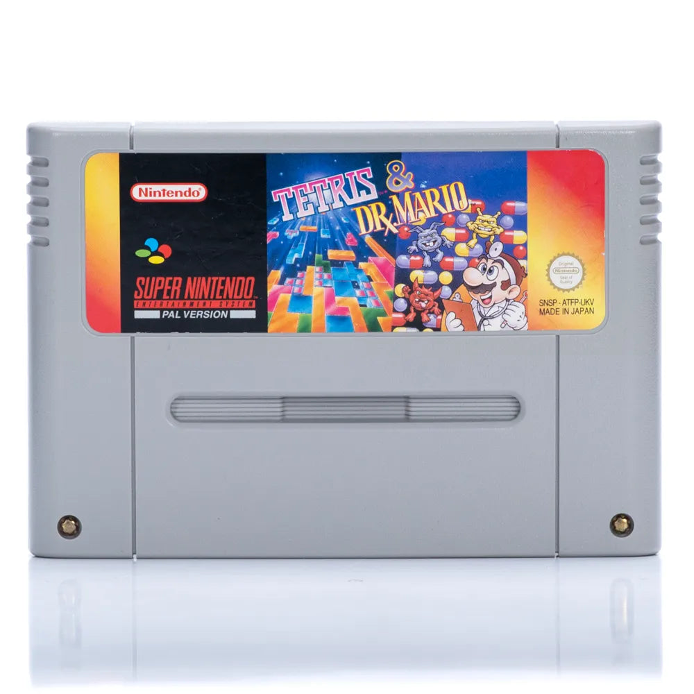 Tetris & Dr. Mario - SNES spill - Retrospillkongen