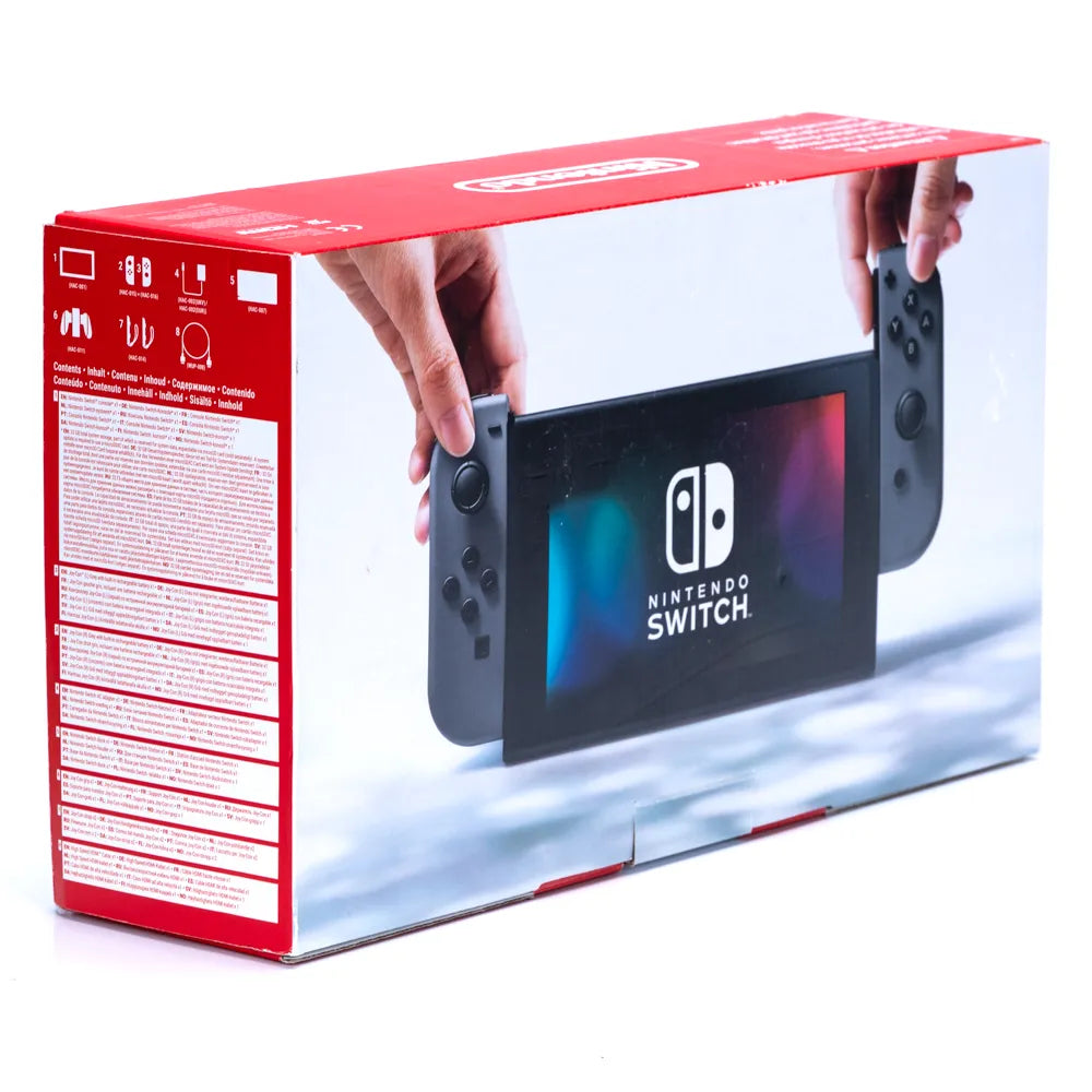 Nintendo Switch Grå V1 2017 Modell konsoll i Eske (Moddbar) - Retrospillkongen
