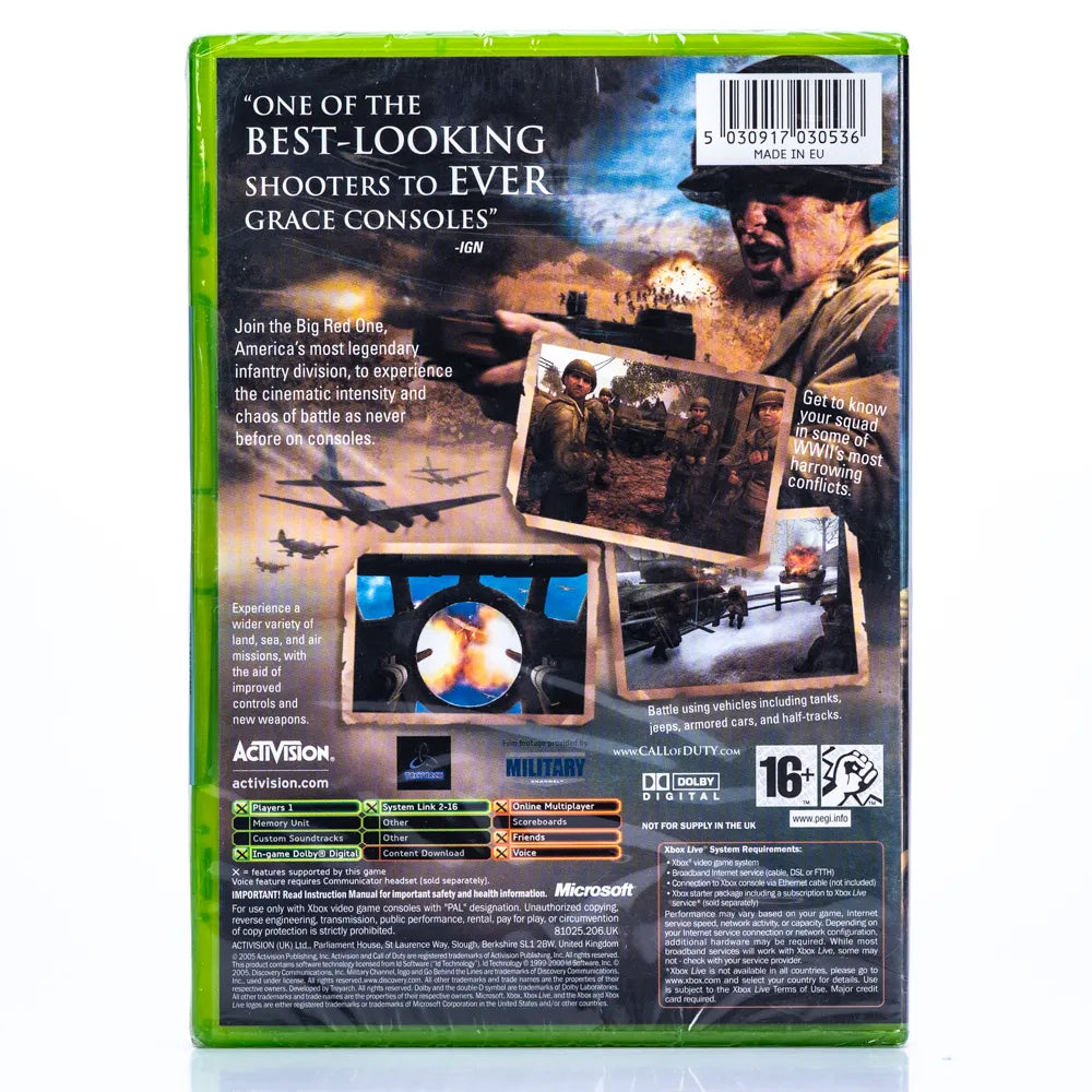 Call of Duty 2: Big Red One - Xbox Spill (Forseglet) - Retrospillkongen