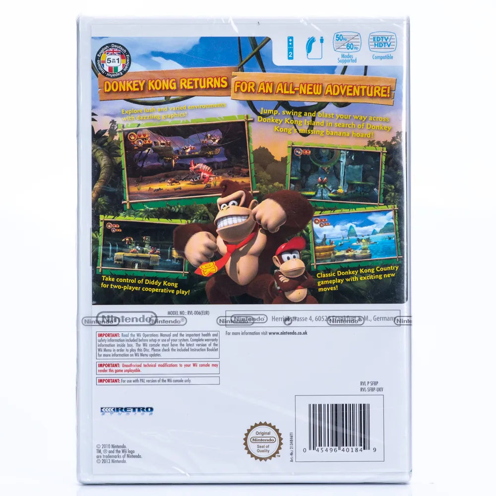 Donkey Kong Country Returns - Wii Spill (Forseglet) - Retrospillkongen