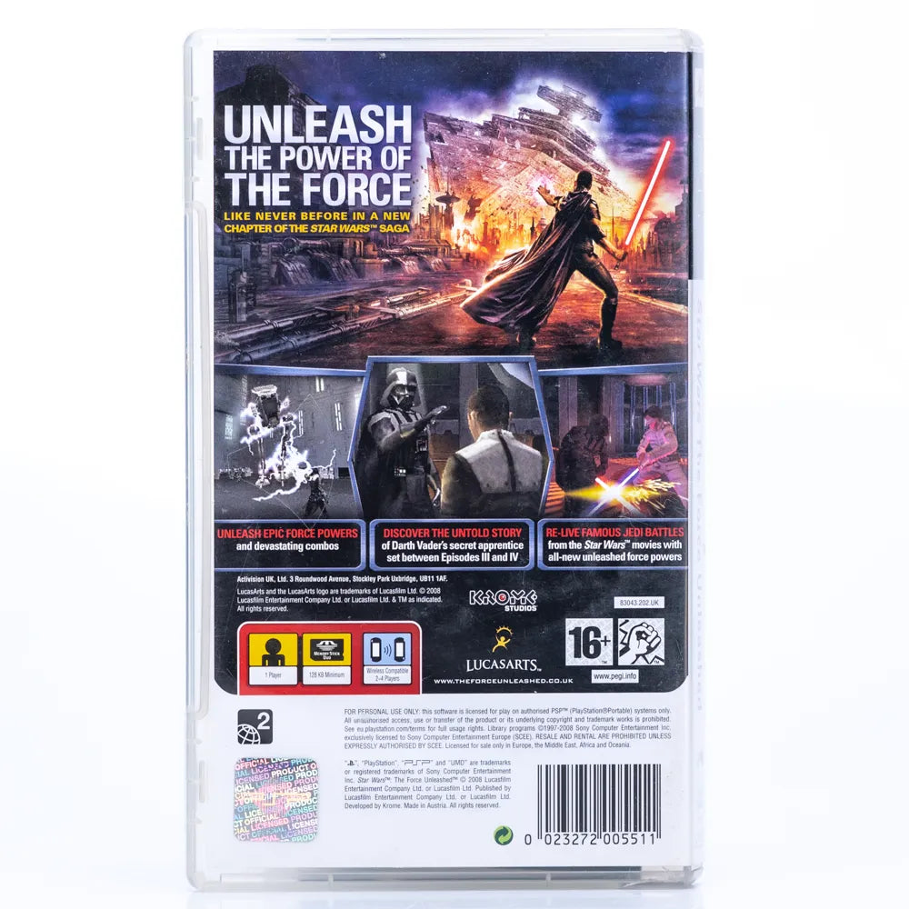 Star Wars: The Force Unleashed - PSP spill - Retrospillkongen