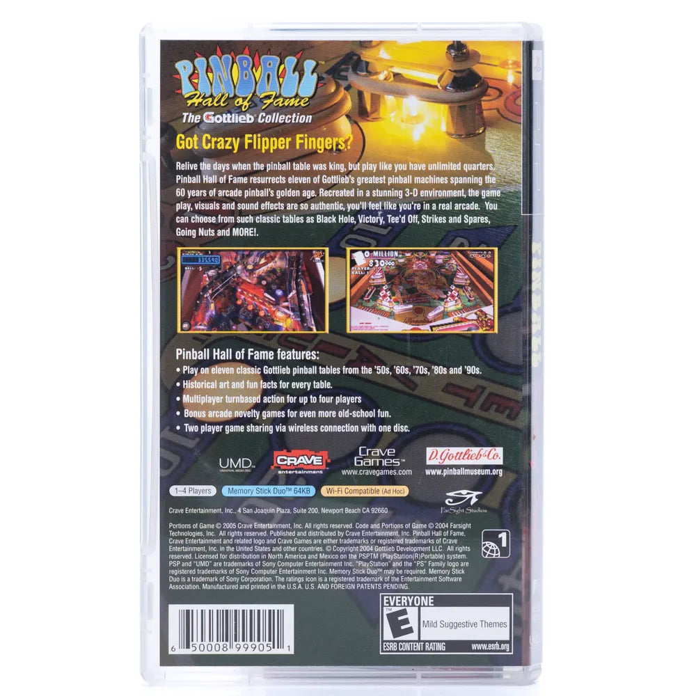 Pinball Hall of Fame: The Gottlieb Collection - PSP spill (NTSC, regionfri)