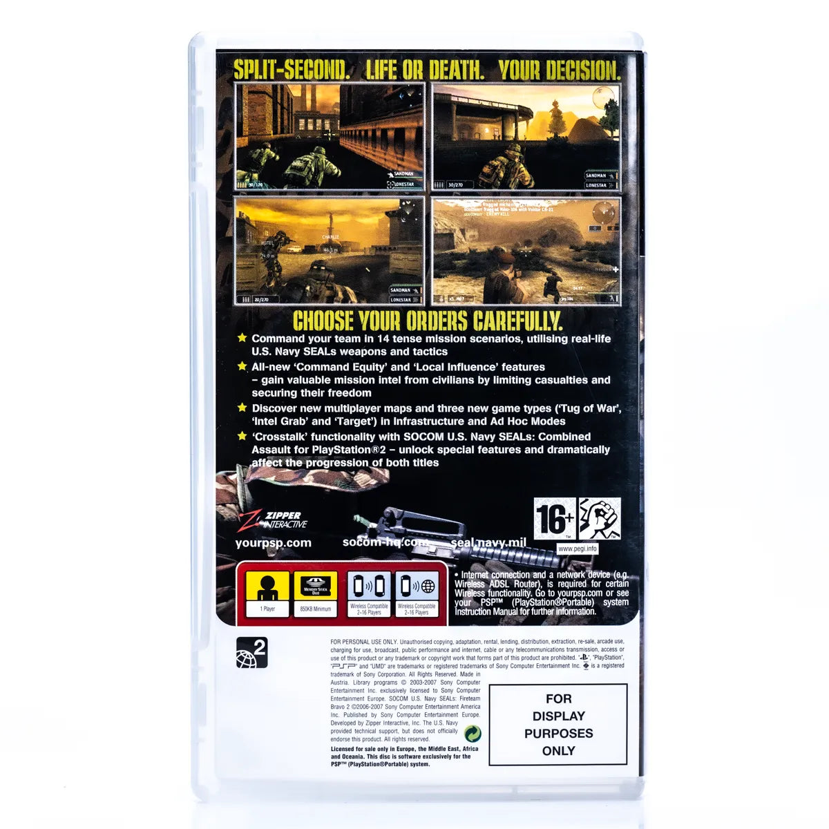 SOCOM U.S. Navy SEALs Fireteam Bravo 2 p - PSP spill - Retrospillkongen