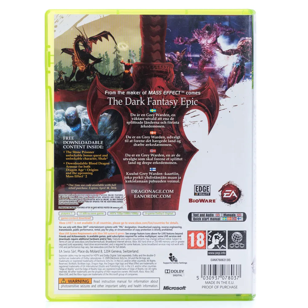 Dragon Age: Origins - Xbox 360 spill