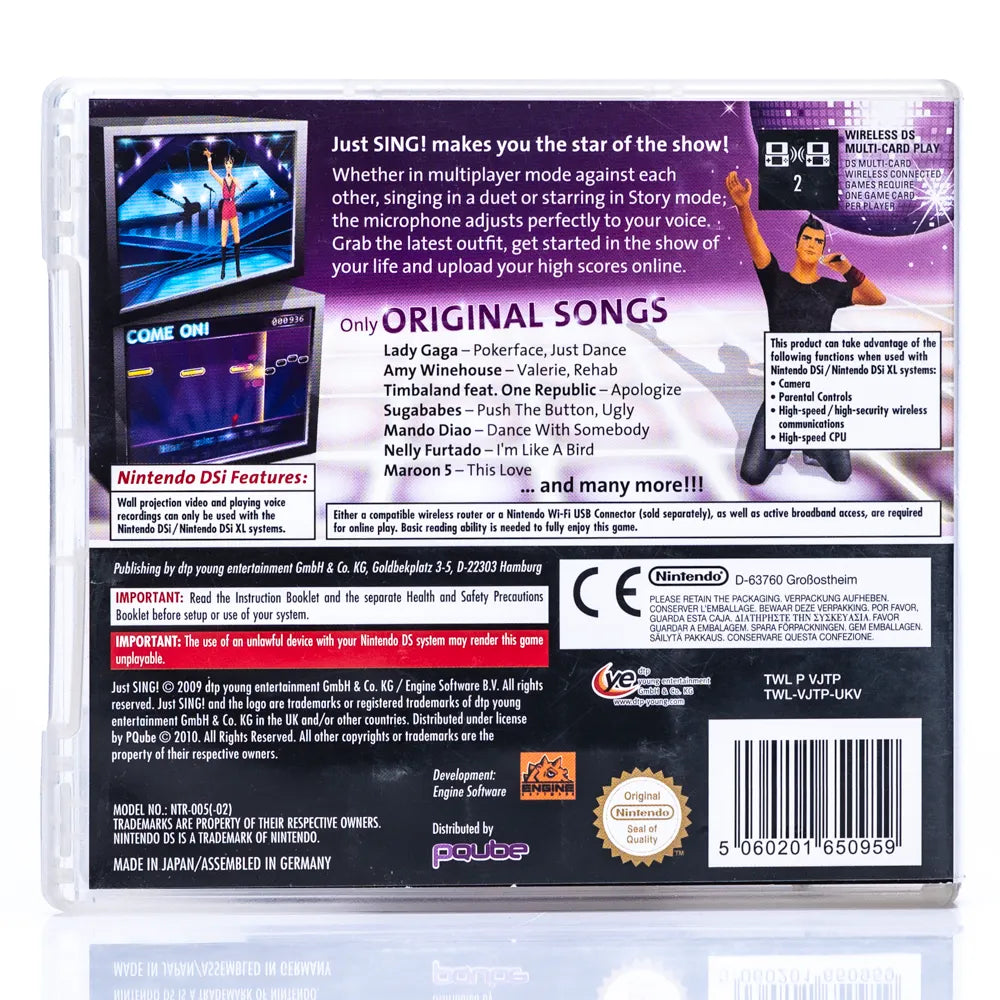 Just Sing! - Nintendo DS spill - Retrospillkongen