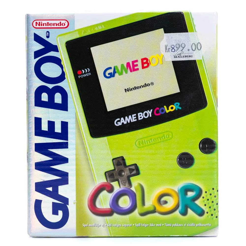Original Nintendo Gameboy Color Konsoll Kiwi i Eske - GBC - Retrospillkongen