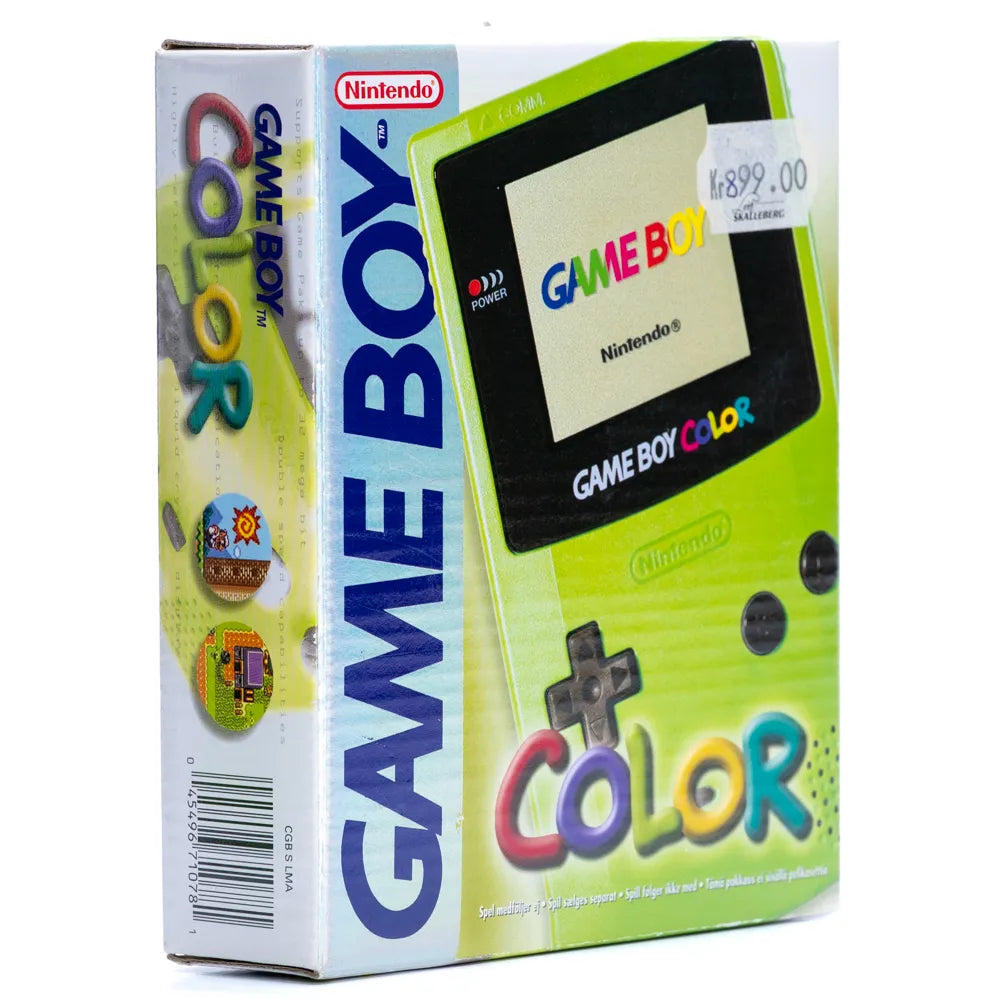 Original Nintendo Gameboy Color Konsoll Kiwi i Eske - GBC - Retrospillkongen