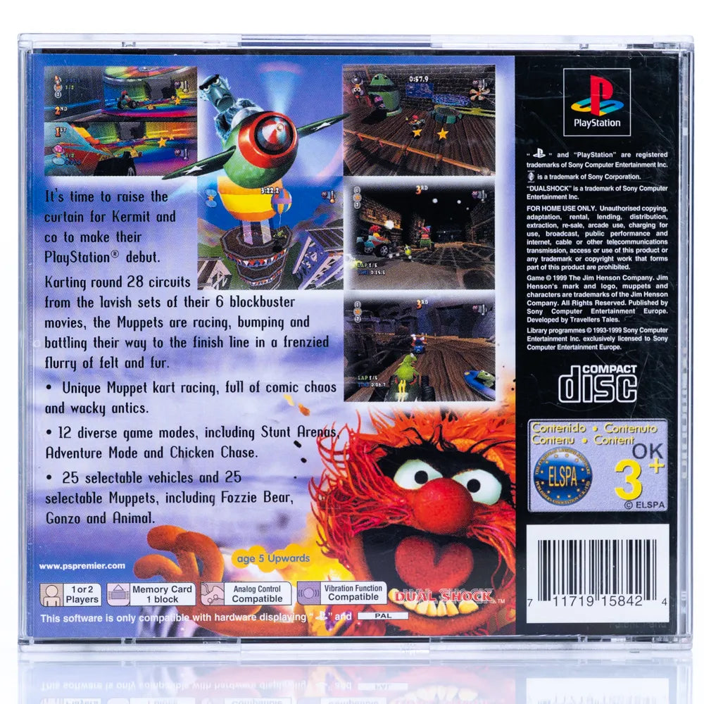 Muppet RaceMania - PS1 spill - Retrospillkongen