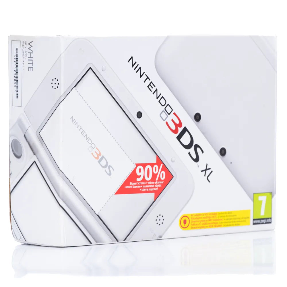 Nintendo 3DS XL White Konsoll m/Strømadapter (i Eske)