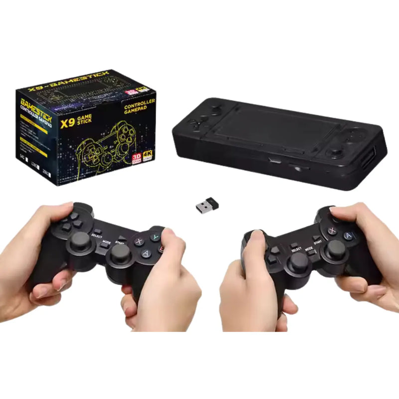 X9 PRO Game Stick 4K Retro Spillkonsoll - 40,000+ Spill Inkludert