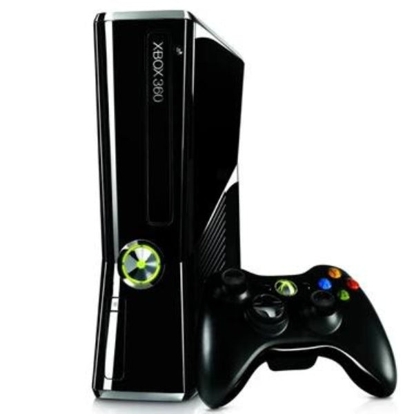 Microsoft Xbox 360 Slim Piano Svart 250GB konsoll - (Komplett i Eske) - Retrospillkongen
