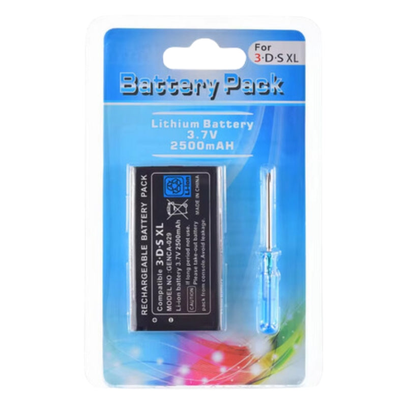 Kompatibel Batteri til Nintendo 3DS XL, 3.7V, 2500mAh Li-ion - Retrospillkongen