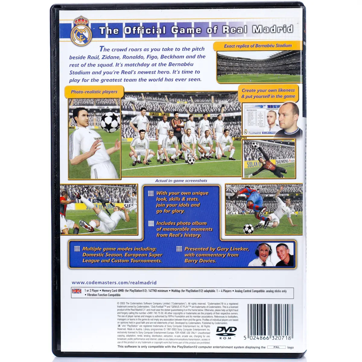 Real Madrid Club Football - PS2 spill - Retrospillkongen