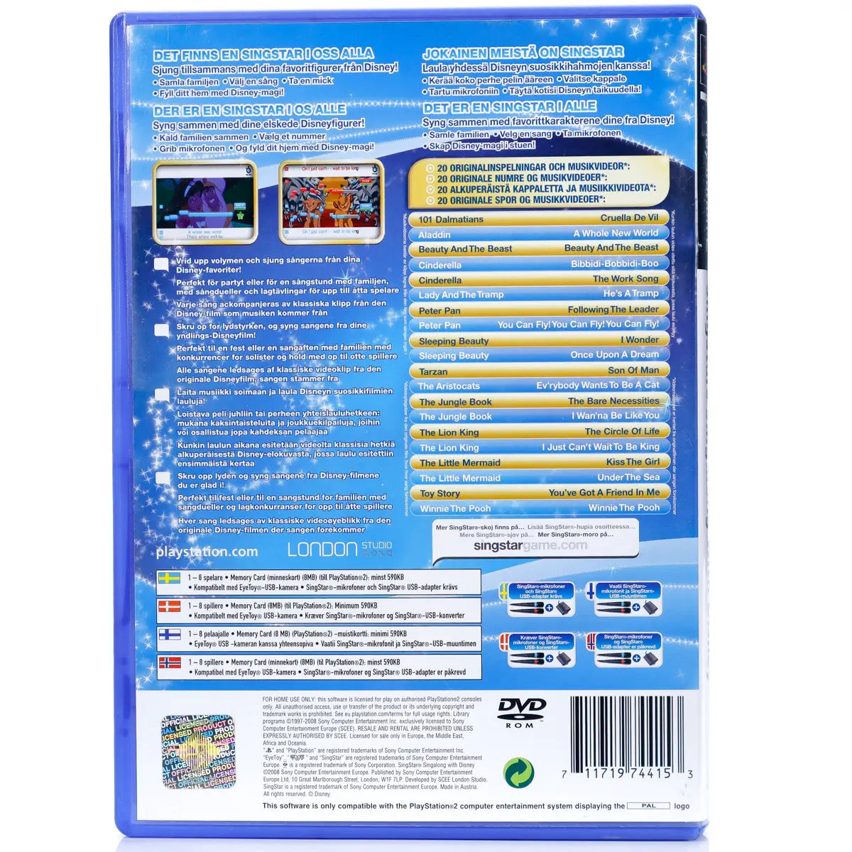 SingStar: Singalong With Disney - PS2 Spill - Retrospillkongen