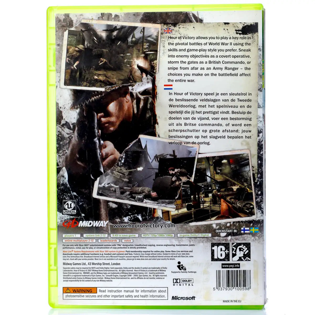 Hour of Victory - Xbox 360 spill - Retrospillkongen