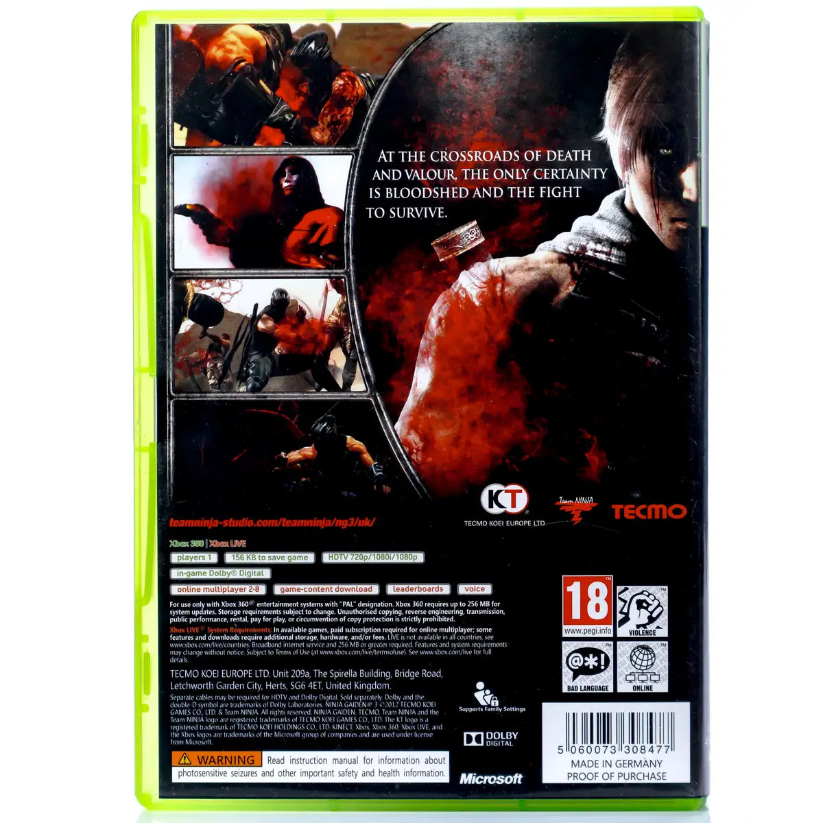 Ninja Gaiden 3 - Xbox 360 spill - Retrospillkongen