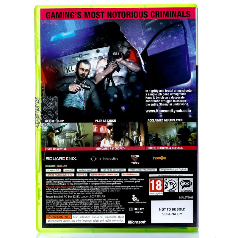 Kane Lynch 2: Dog Days Xbox 360 spill Retrospillkongen