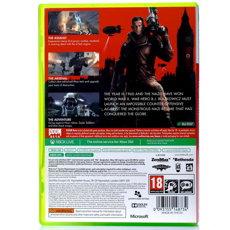 Wolfenstein: The New Order - Xbox 360 spill