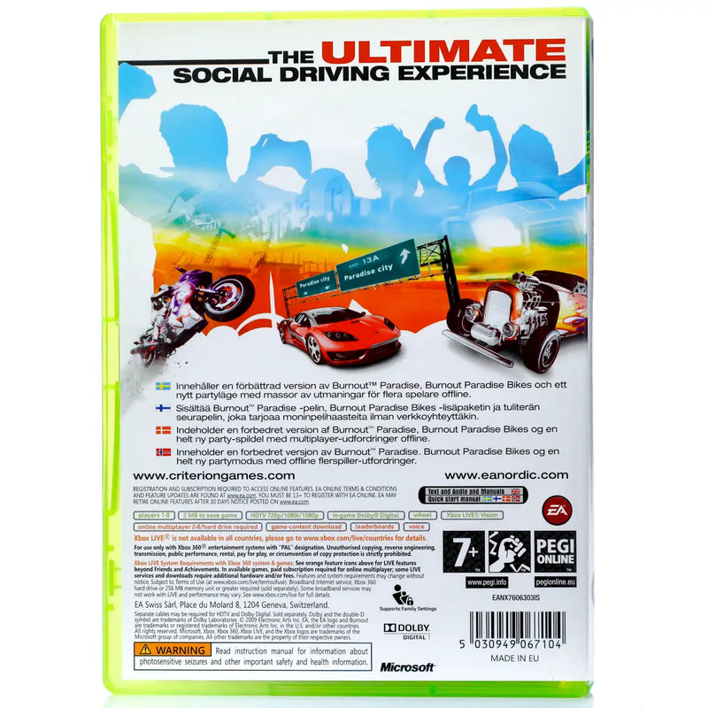 Burnout: Paradise - The Ultimate Box - Xbox 360 spill