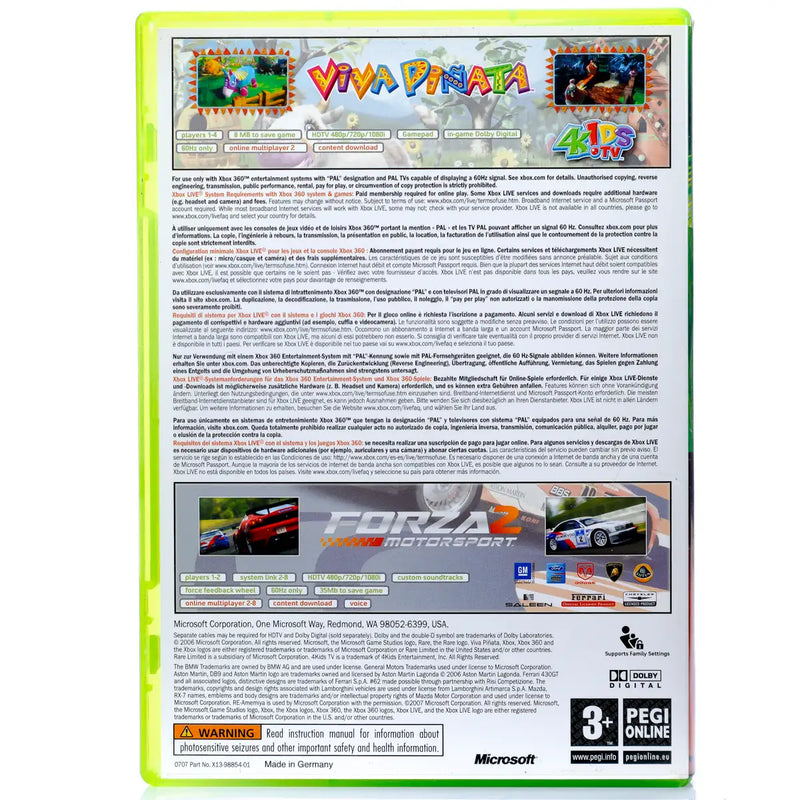 Viva Piñata + Forza Motorsport 2 Bundle - Xbox 360 spill