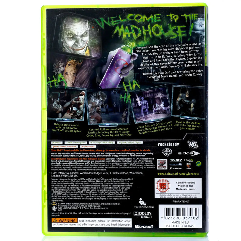 Batman Arkham Asylum - Xbox 360 spill