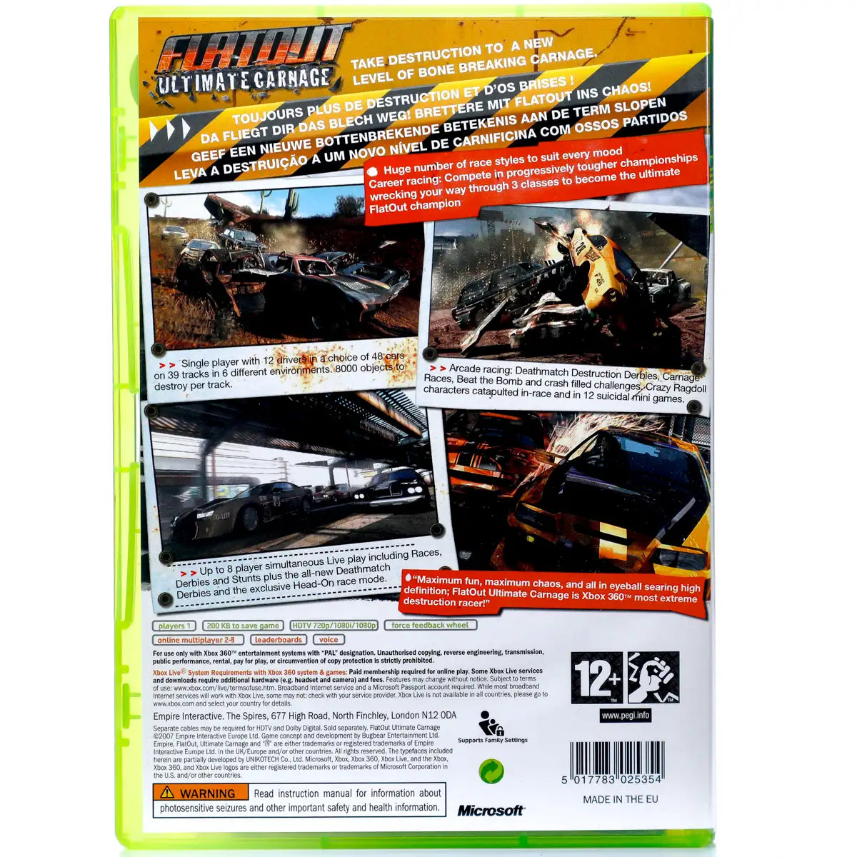 FlatOut: Ultimate Carnage - Xbox 360 spill - Retrospillkongen