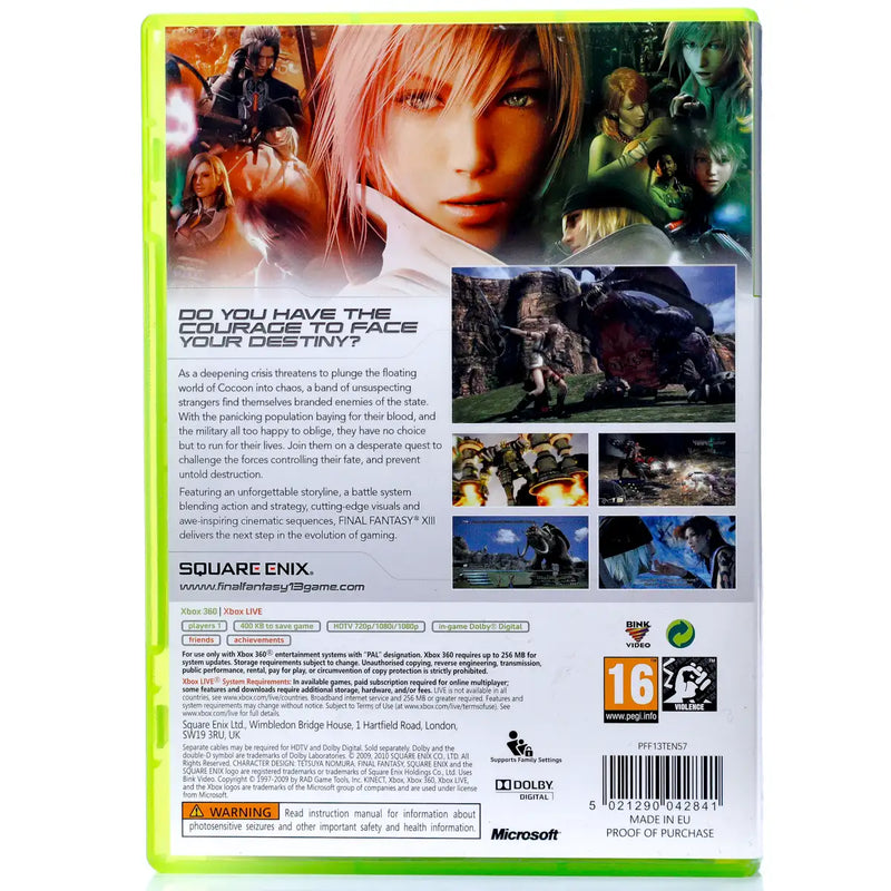 Final Fantasy XIII - Xbox 360 spill