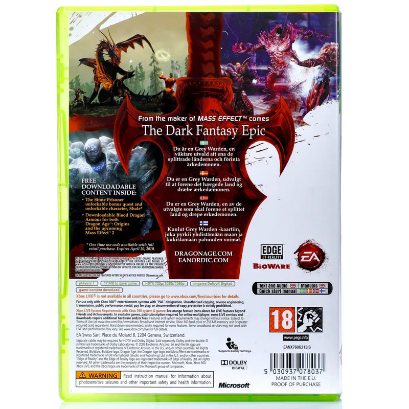 Dragon Age: Origins - Xbox 360 spill