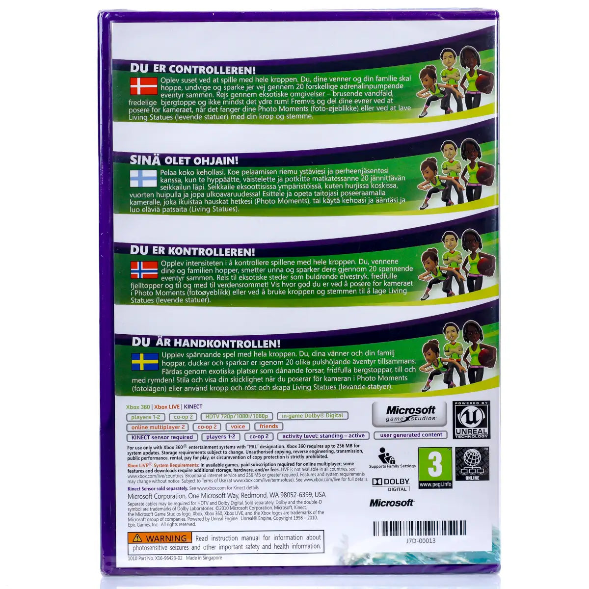 Kinect Adventures! - Xbox 360 spill (Forseglet) - Retrospillkongen