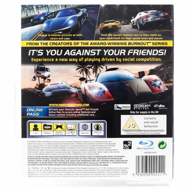 Need for Speed: Hot Pursuit - PS3 spill - Retrospillkongen