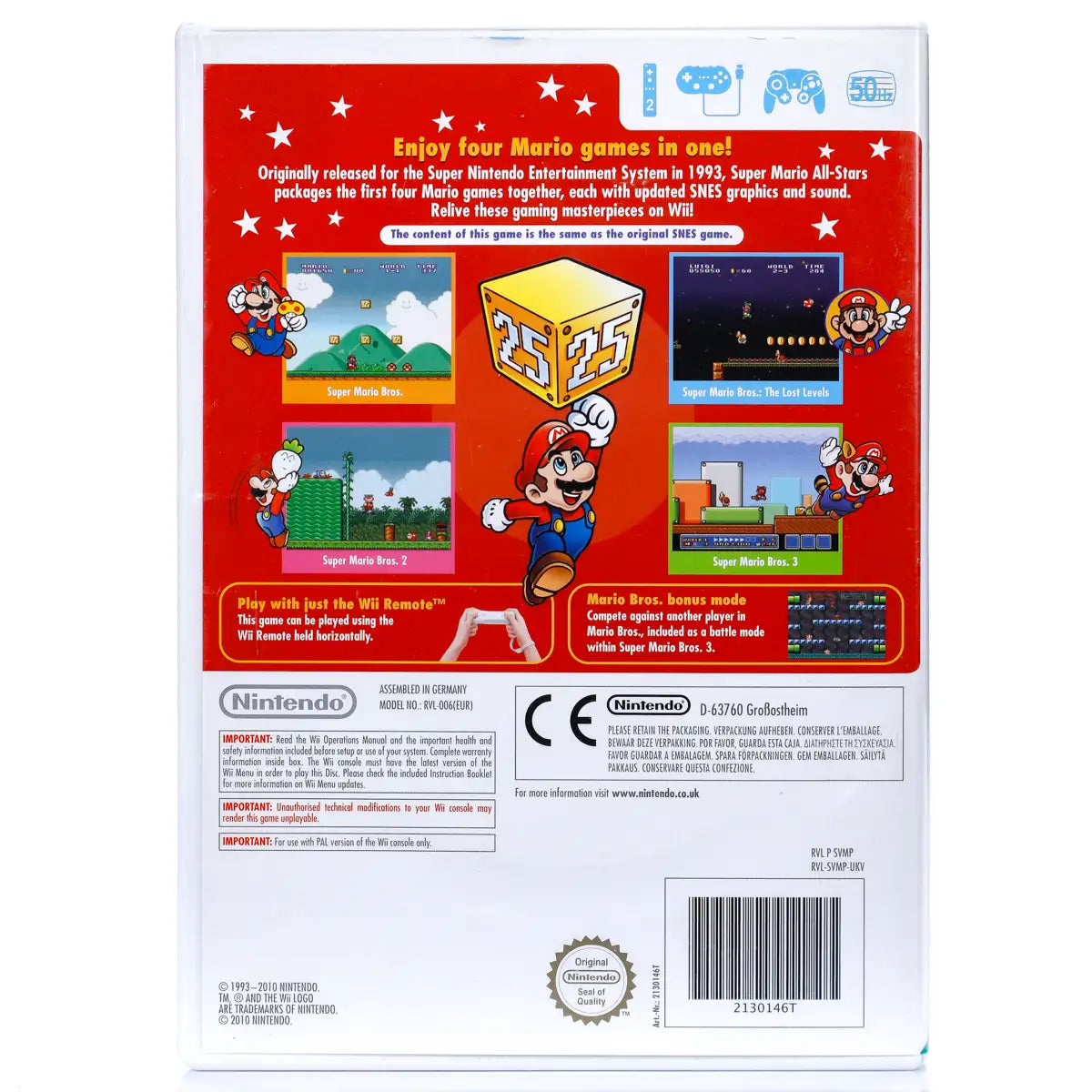 Super Mario All-Stars Wii spill Retrospillkongen