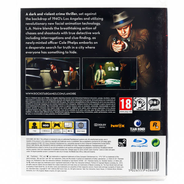 L.A. Noire - PS3 spill - Retrospillkongen