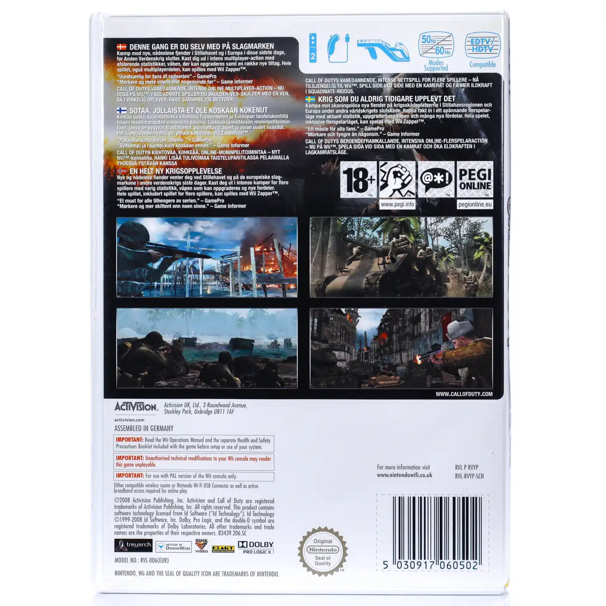 Call of Duty: World at War - WII spill - Retrospillkongen