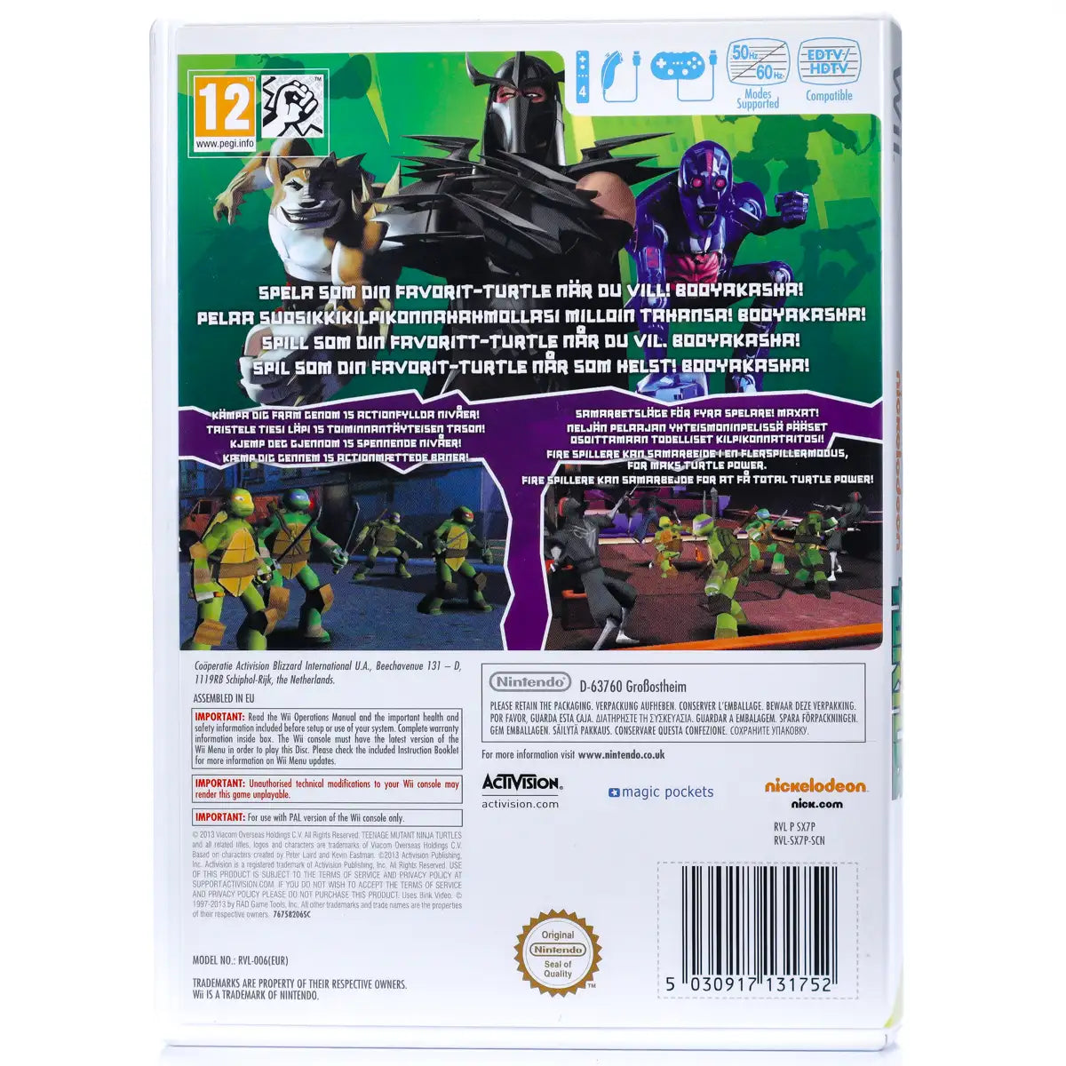 Teenage Mutant Ninja Turtles - WII spill - Retrospillkongen