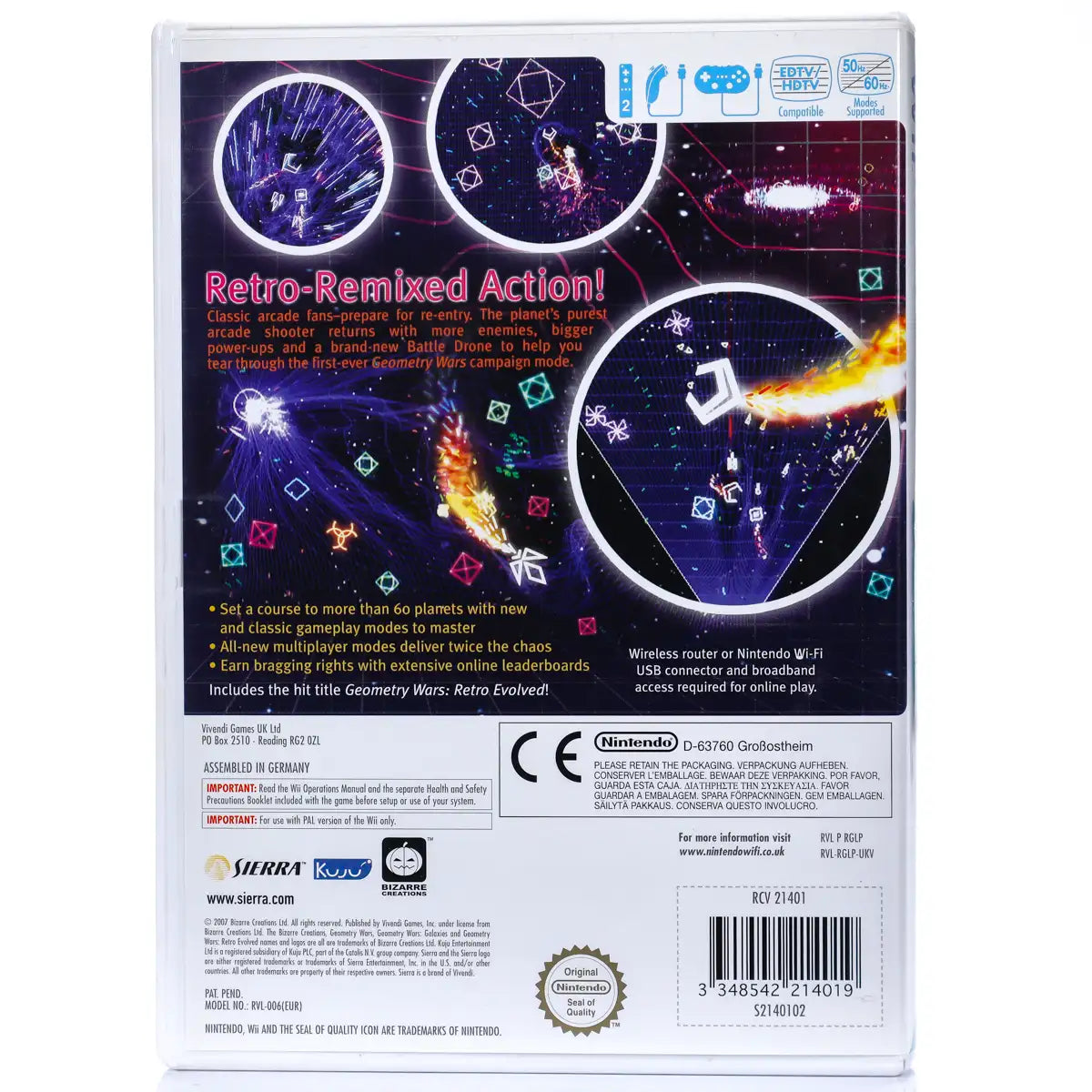 Geometry Wars Galaxies - Wii spill - Retrospillkongen