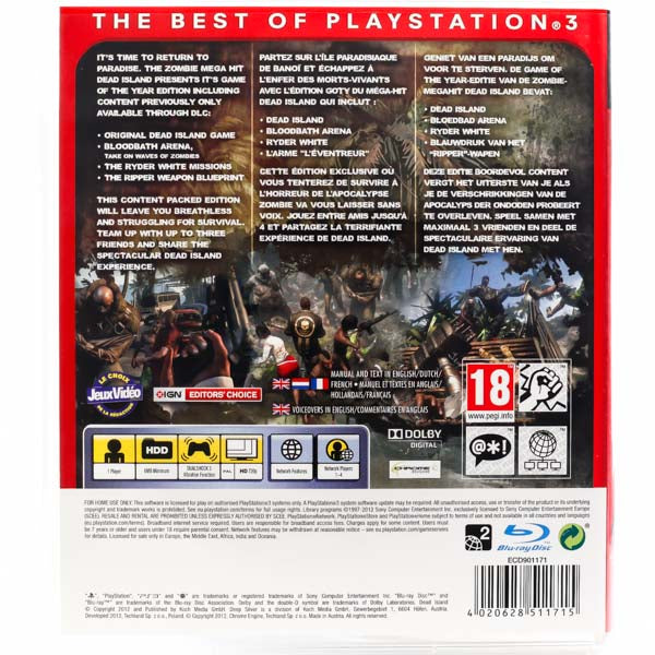 Dead Island: Game of the Year Edition - PS3 spill