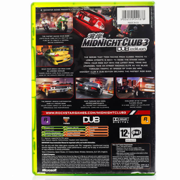 Midnight Club 3: DUB Edition - Xbox spill - Retrospillkongen