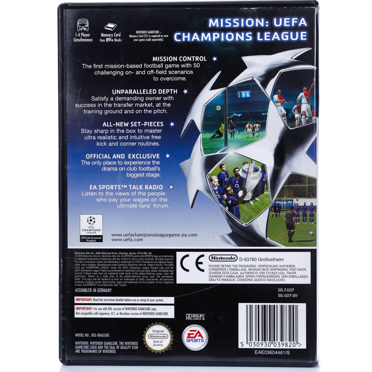 UEFA Champions League 2004-2005 - GameCube spill - Retrospillkongen