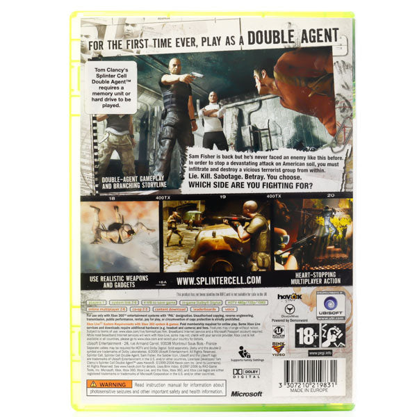 Tom Clancy's Splinter Cell: Double Agent - Xbox 360 spill - Retrospillkongen