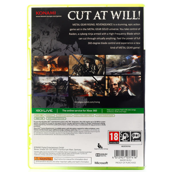 Metal Gear Rising: Revengeance - Xbox 360 spill - Retrospillkongen